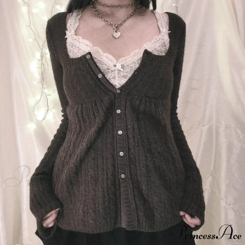 Flirtatious Knitted Sweaters Babydoll Blouses Extended Sleeve Knitwear Females - Image 12