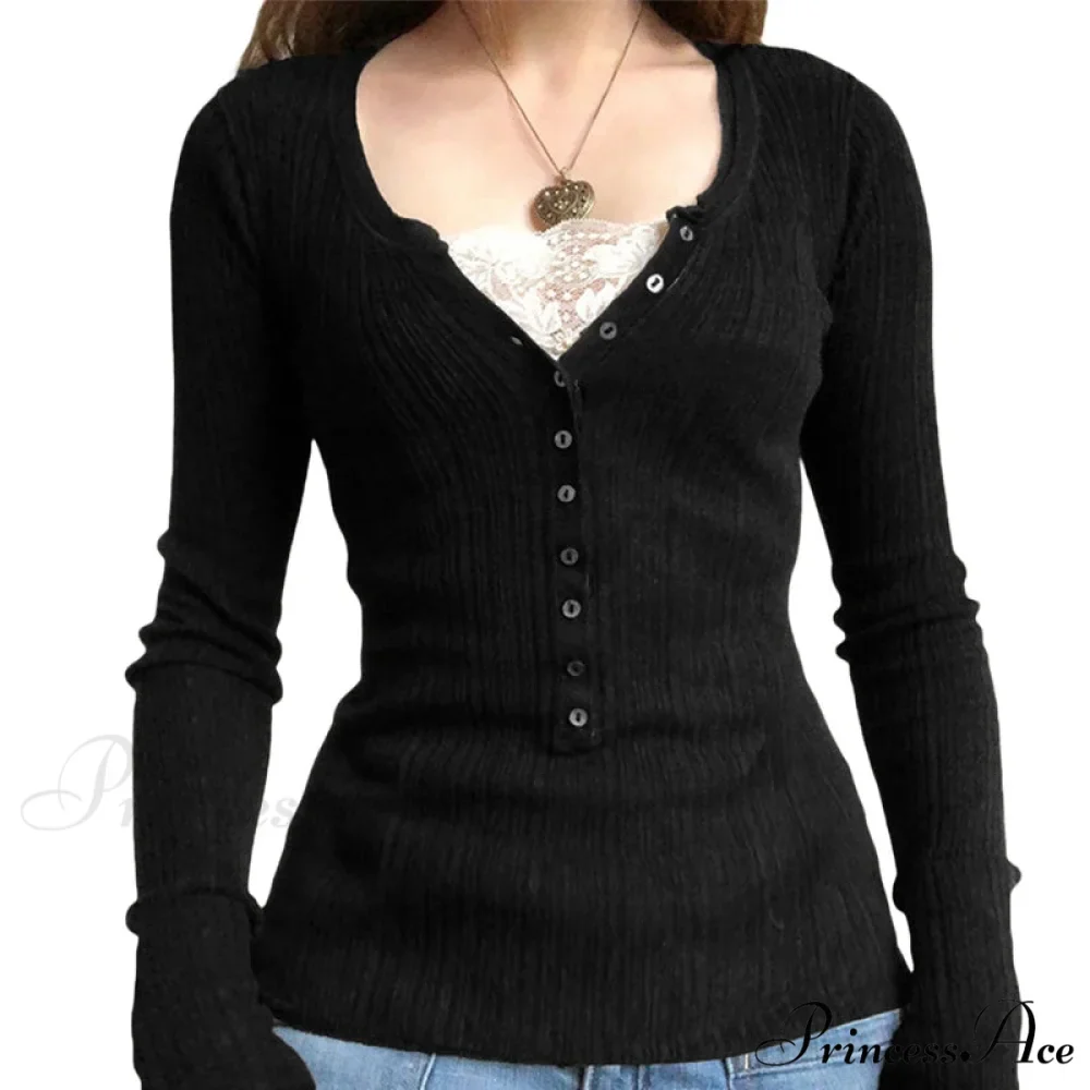 Flirtatious Knitted Sweaters Babydoll Blouses Extended Sleeve Knitwear Females - Image 13