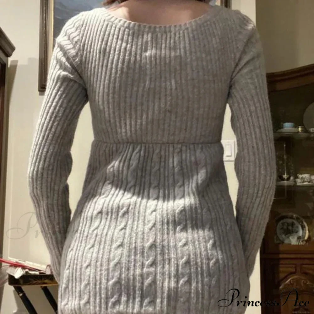 Flirtatious Knitted Sweaters Babydoll Blouses Extended Sleeve Knitwear Females - Image 4