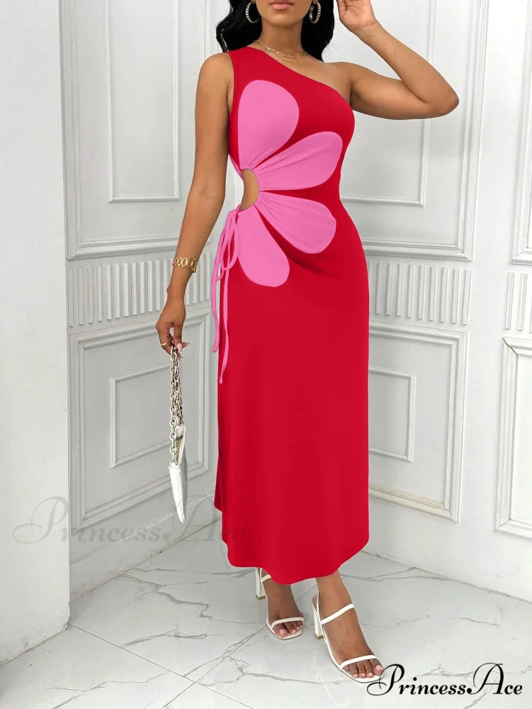 Floral Sleeveless Back Zipper Long Blossom Dress - Image 4