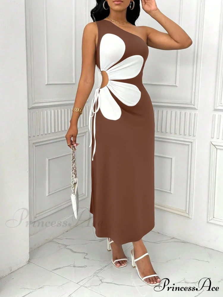 Floral Sleeveless Back Zipper Long Blossom Dress - Image 5