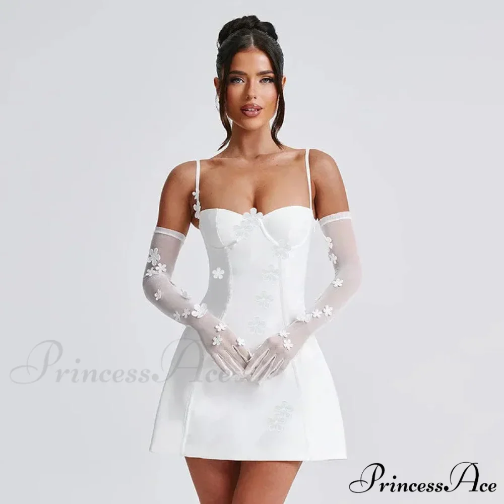 Floral Spaghetti Strap Backless Mini Bodycon Blossom Dress - Image 3