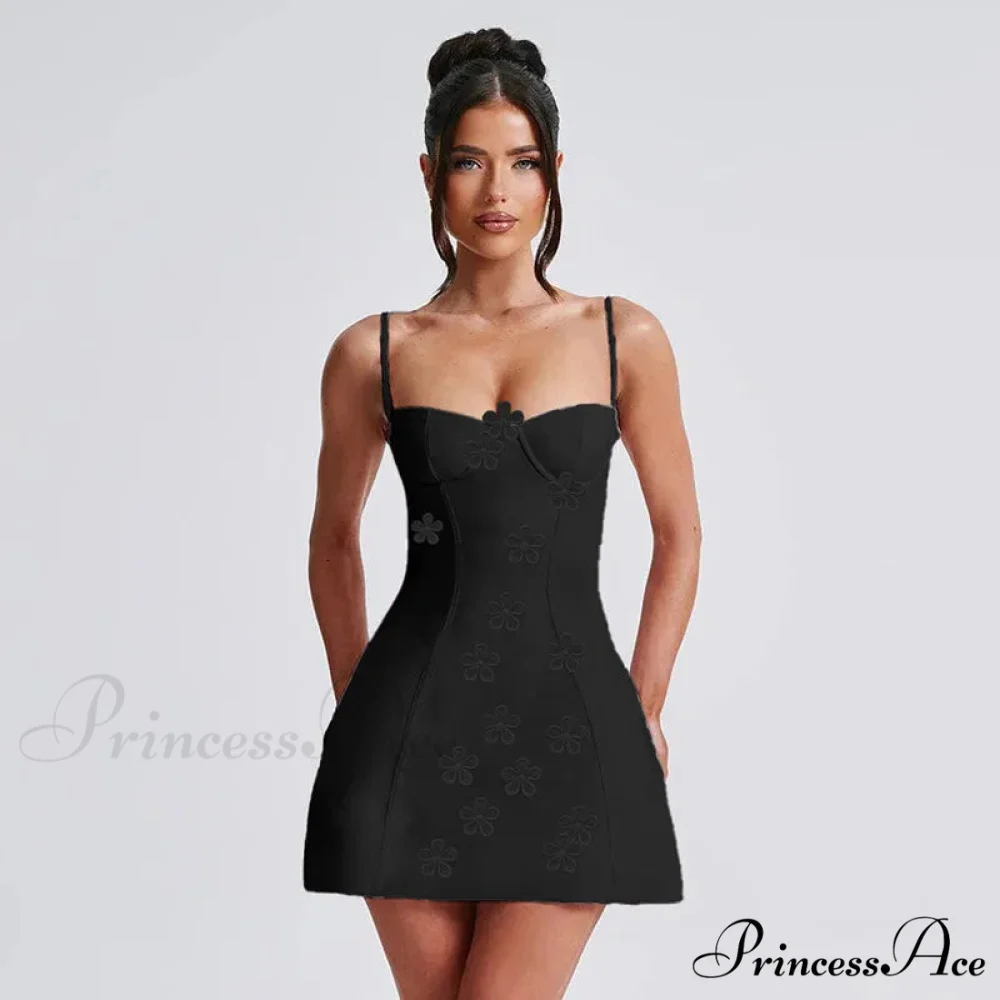 Floral Spaghetti Strap Backless Mini Bodycon Blossom Dress - Image 4