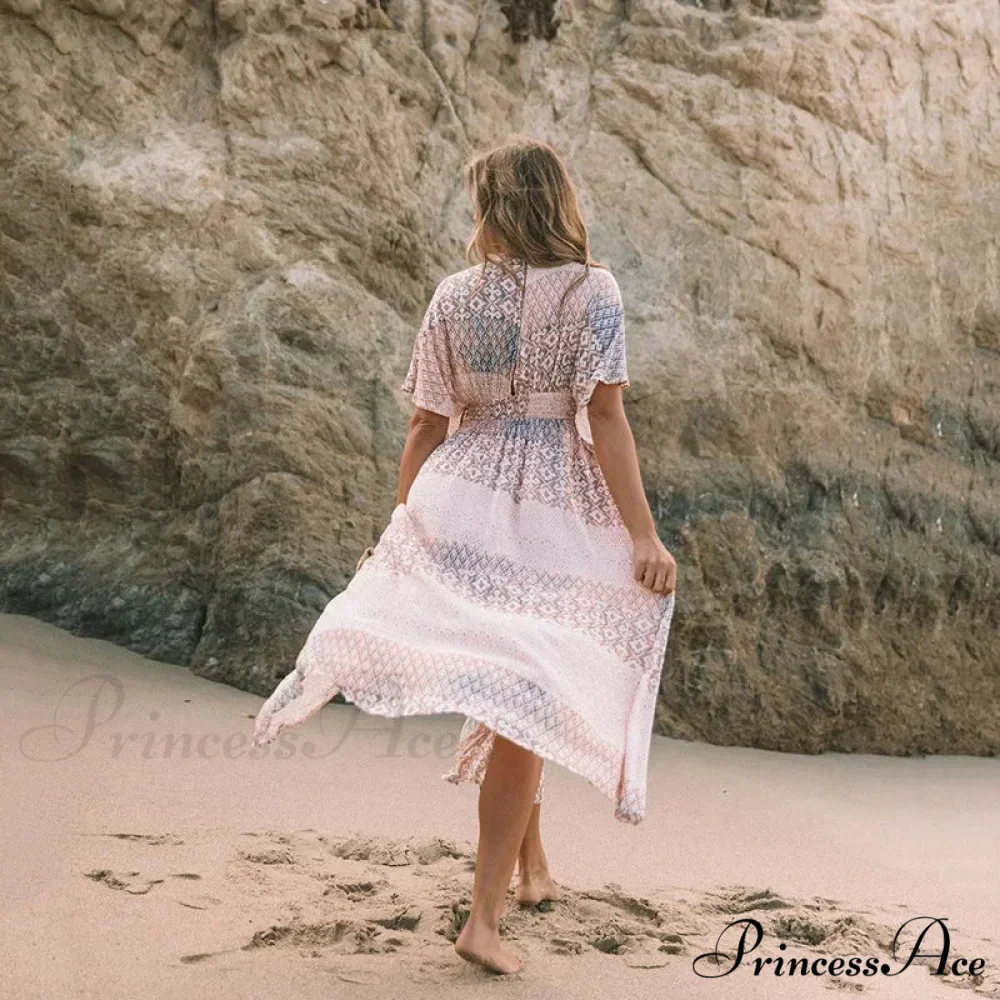 Flower Pattern Loose Dress Swimsuit Cover-Up - Image 6