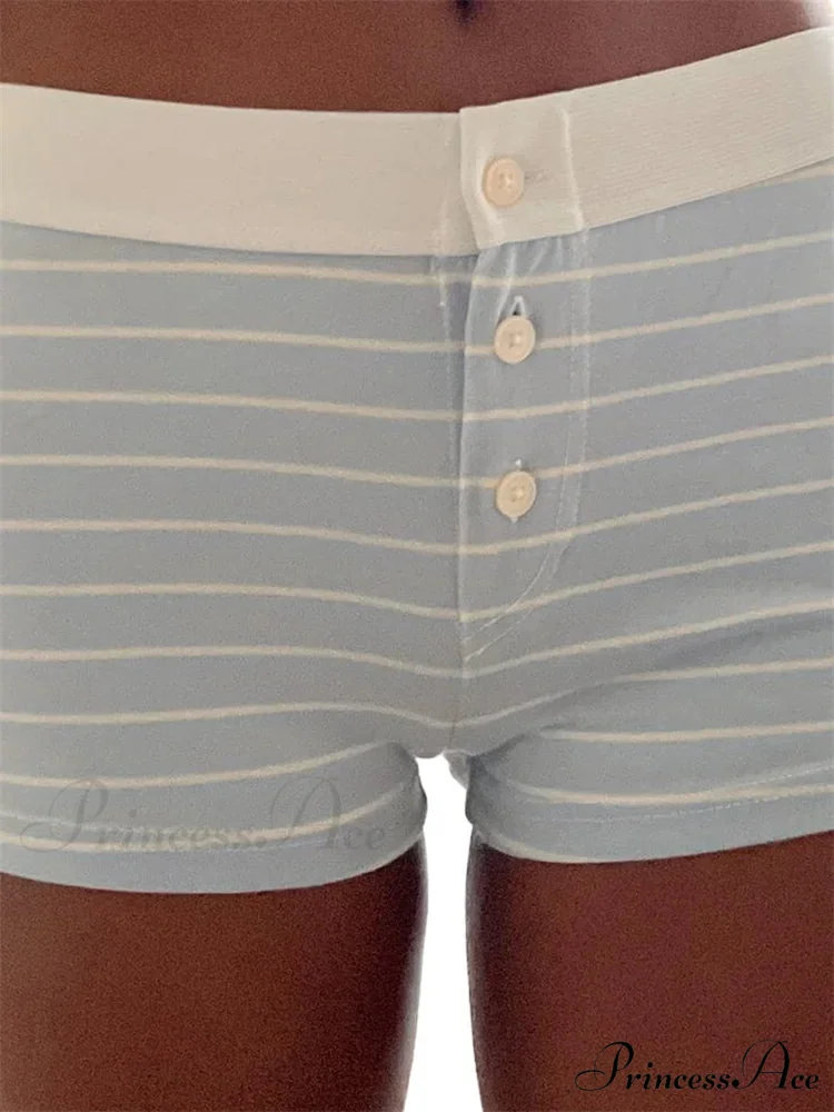 Flower Striped Pajama Sleep Short - Image 2