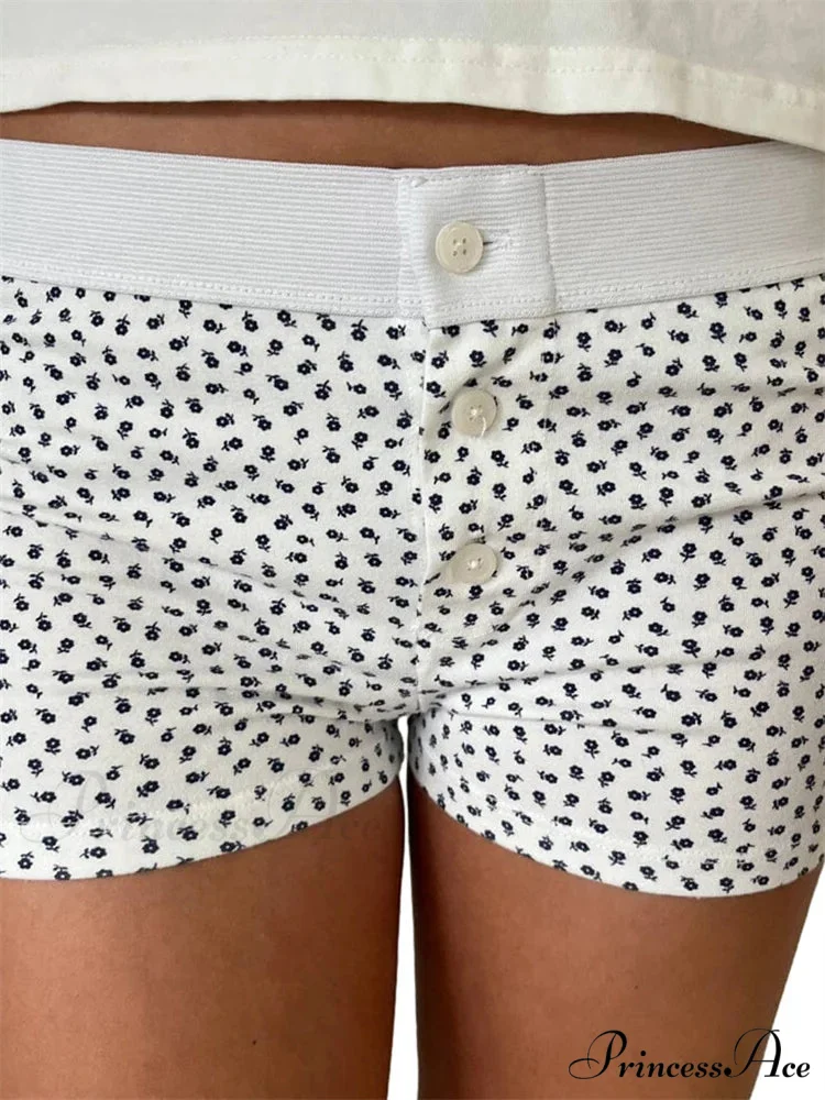 Flower Striped Pajama Sleep Short - Image 5