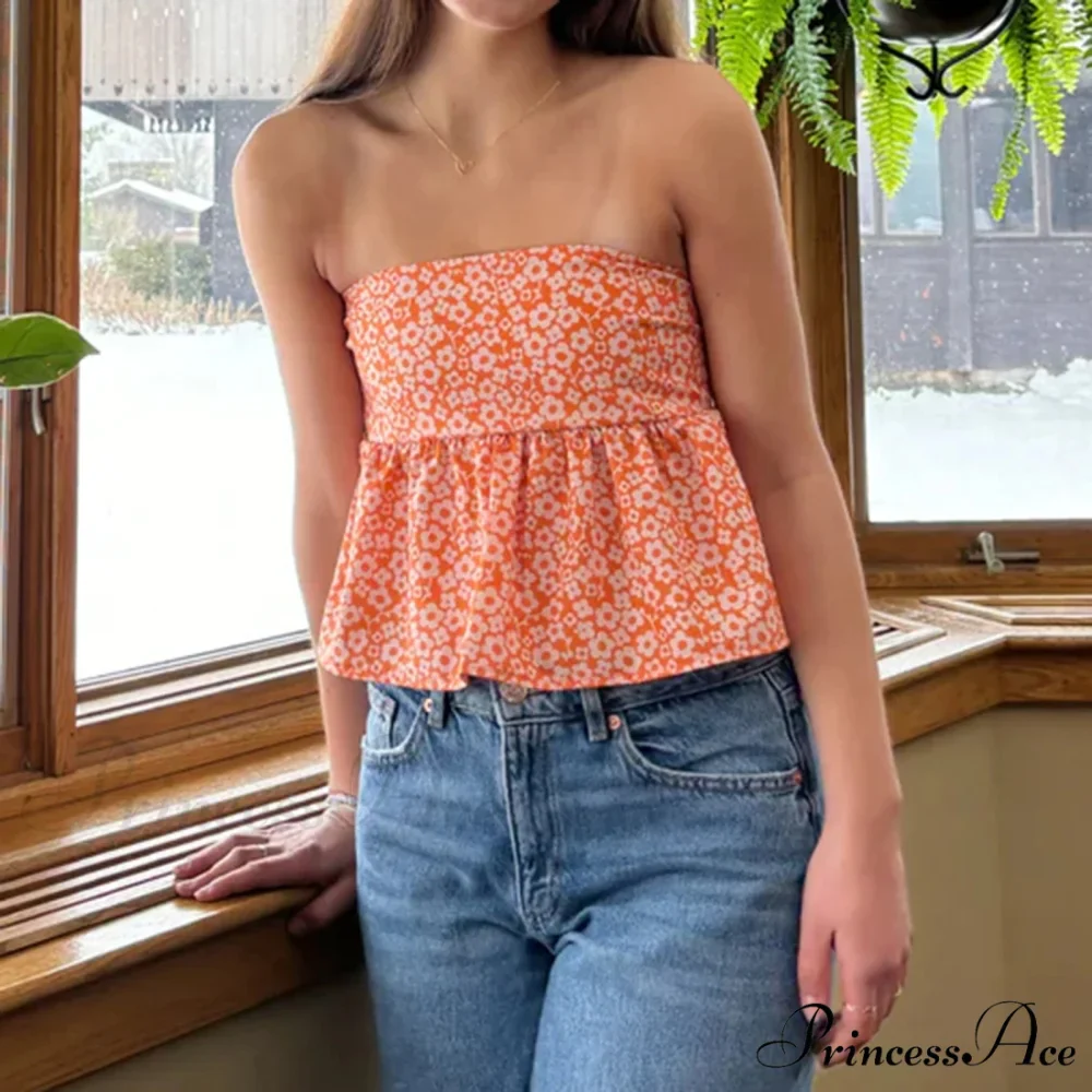 Flower Tie Open-Back Cropped Top - Image 5