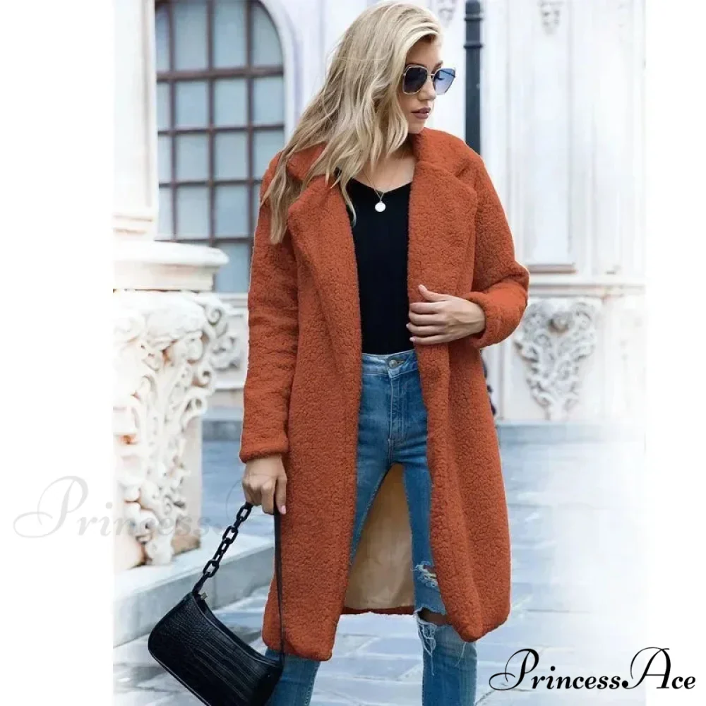 Fluffy Bear Soft Turtleneck Overcoat - Image 14