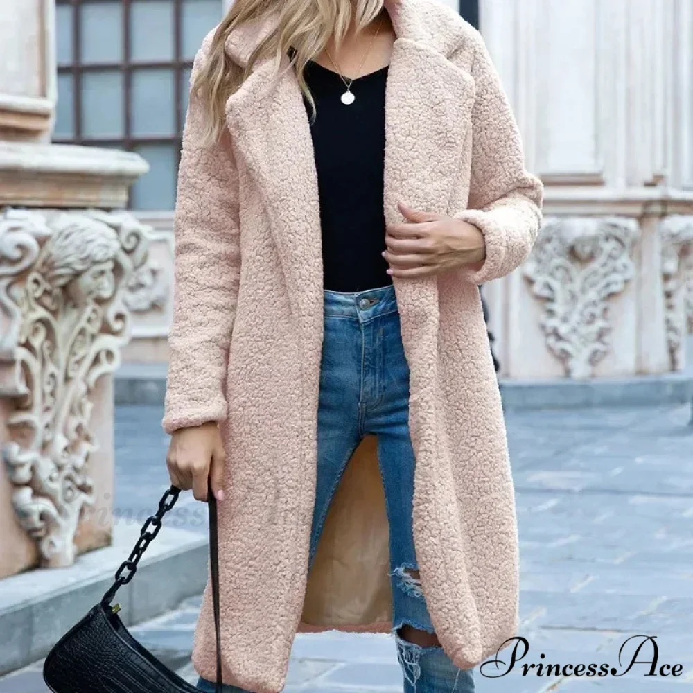 Fluffy Bear Soft Turtleneck Overcoat - Image 5
