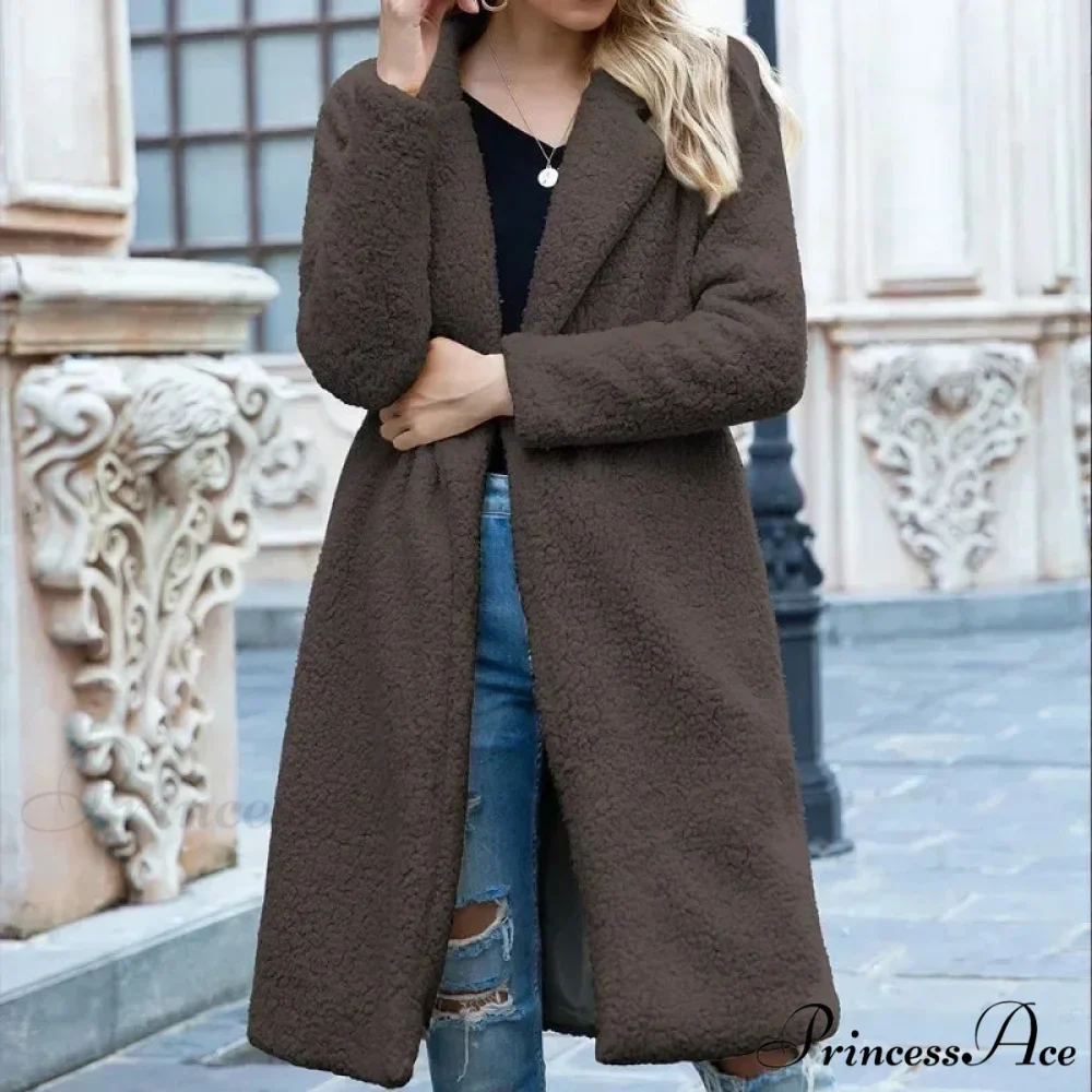 Fluffy Bear Soft Turtleneck Overcoat - Image 6
