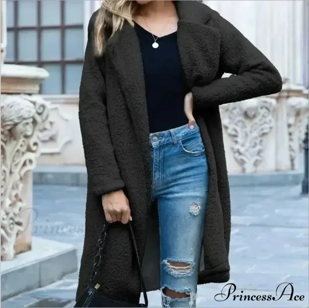 Fluffy Bear Soft Turtleneck Overcoat - Image 7