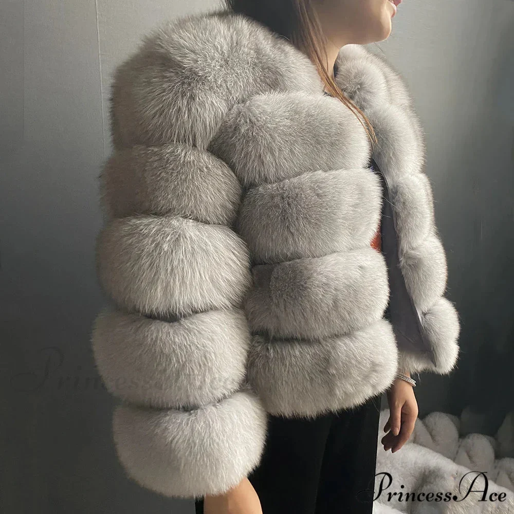 Fox Fur Winter Chilly Weather Coat - Image 10