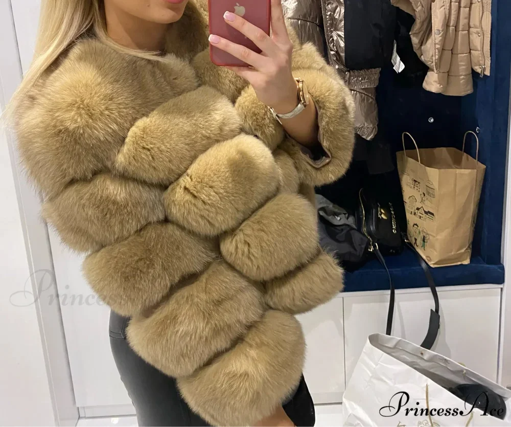 Fox Fur Winter Chilly Weather Coat - Image 4