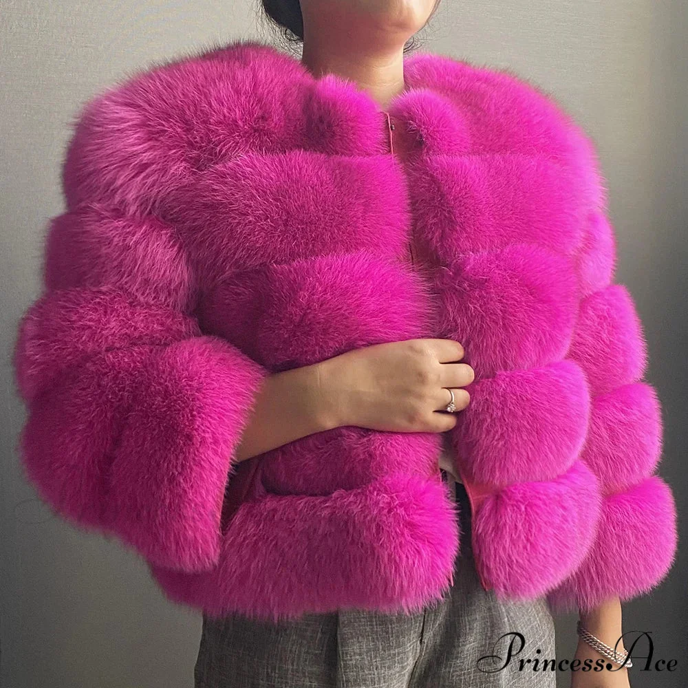 Fox Fur Winter Chilly Weather Coat - Image 6