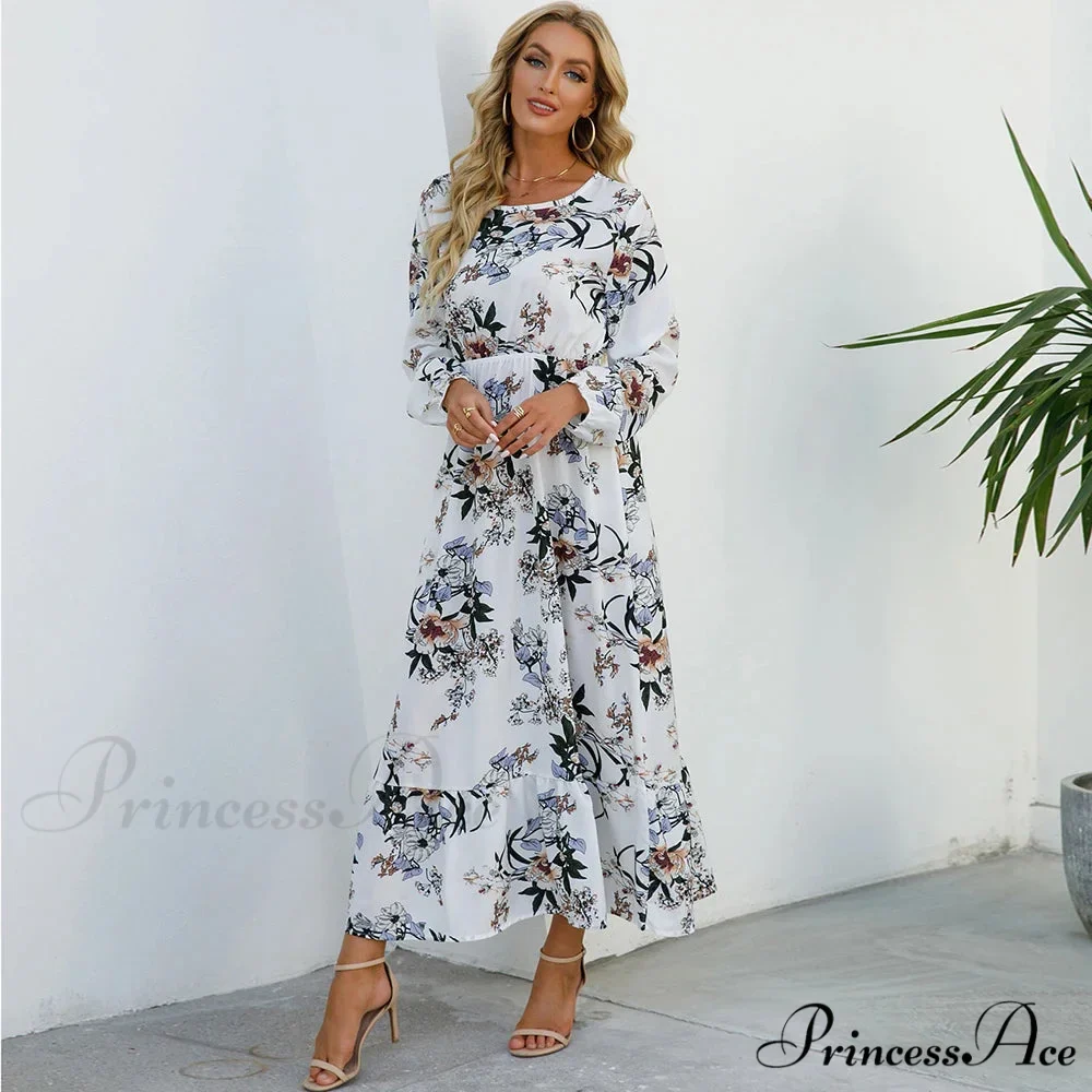 Free-spirited Women’s Chiffon Floral Maxi Dress - Image 10