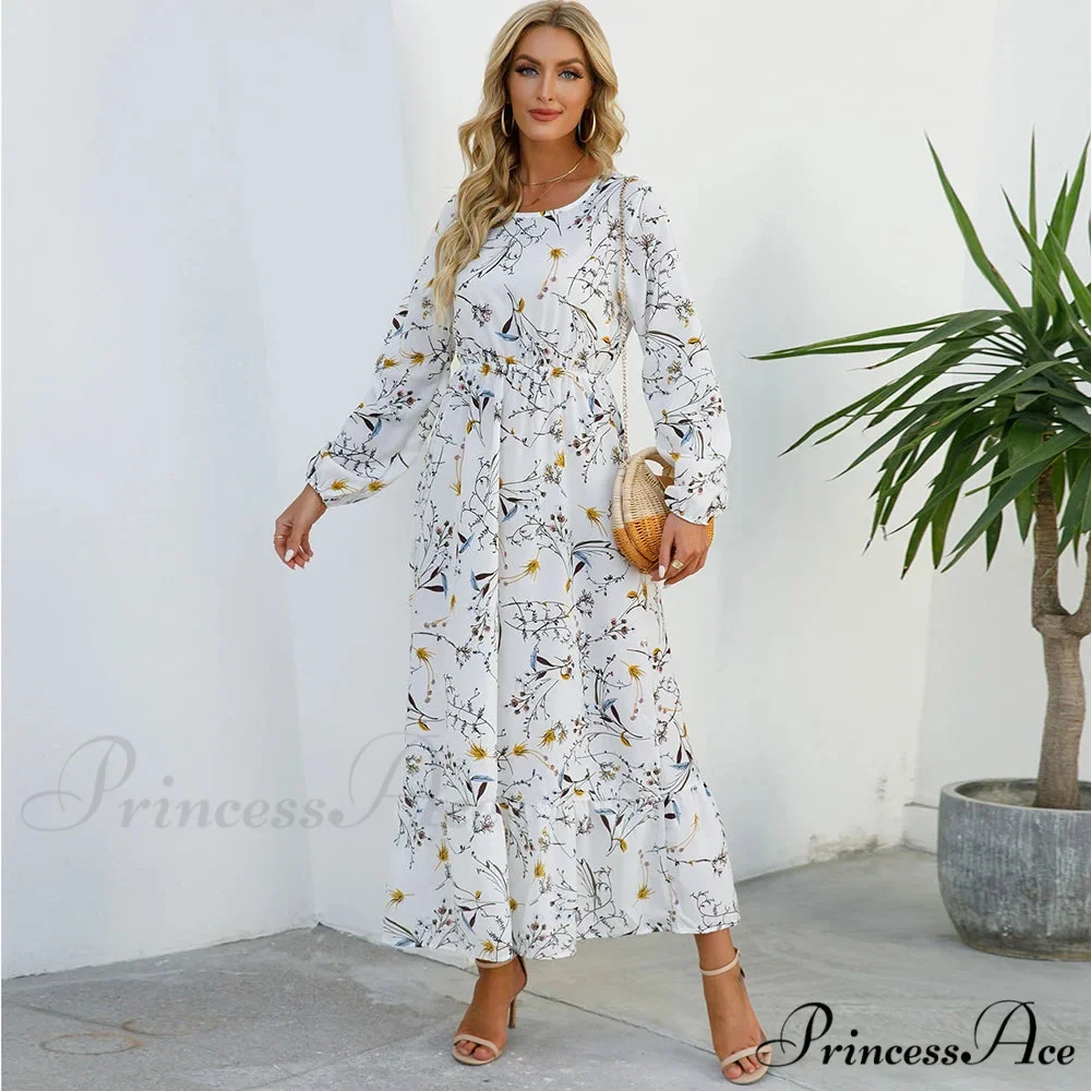 Free-spirited Women’s Chiffon Floral Maxi Dress - Image 11