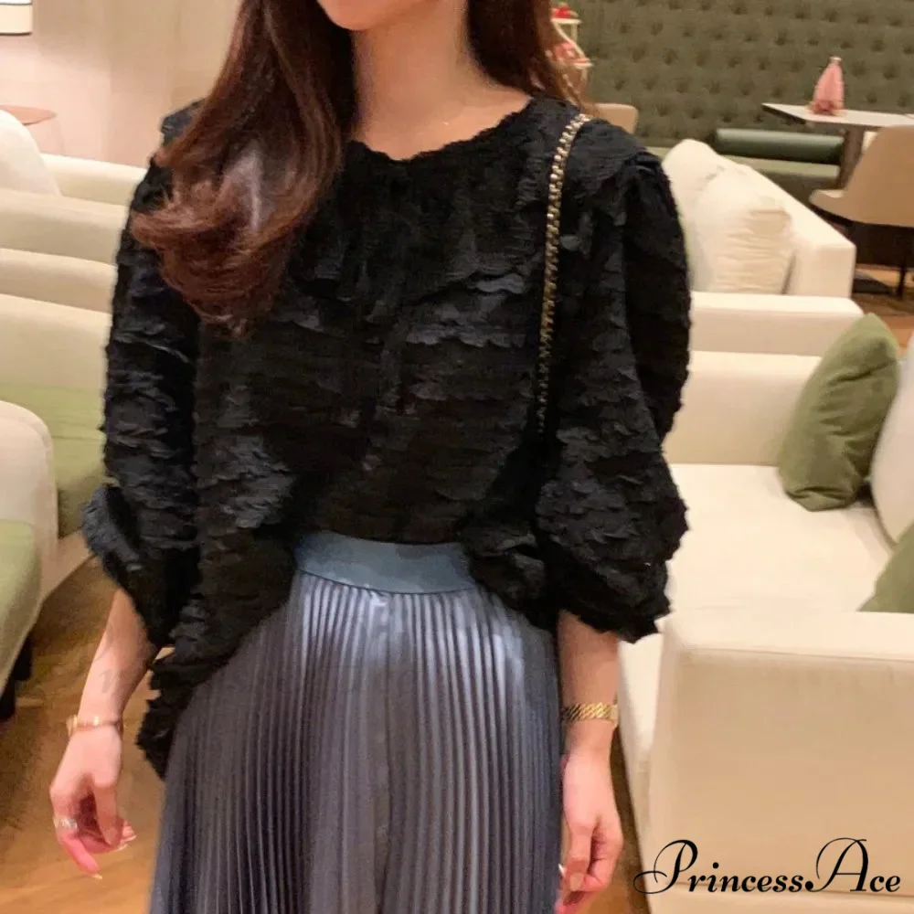 French Fashion Lace Up Baggy Top - Image 4
