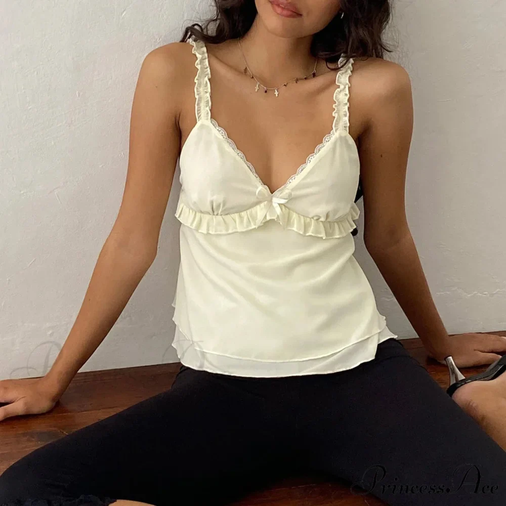 Frill Flounce Square Crop Top - Image 2