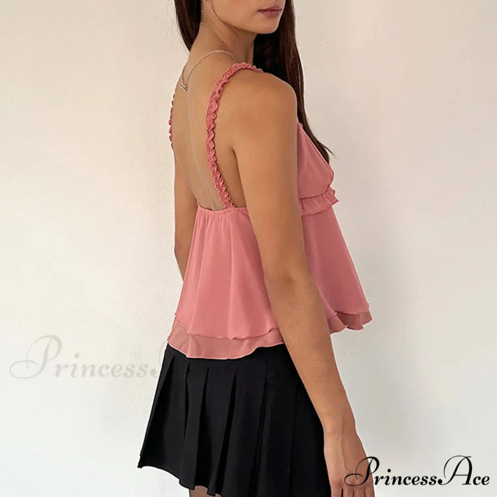 Frill Flounce Square Crop Top - Image 4