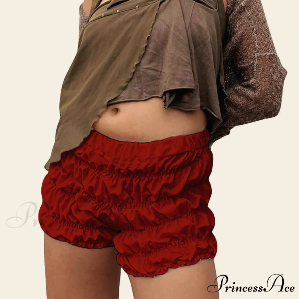 Frilled Gathered Monochrome Bloomer Short - Image 4