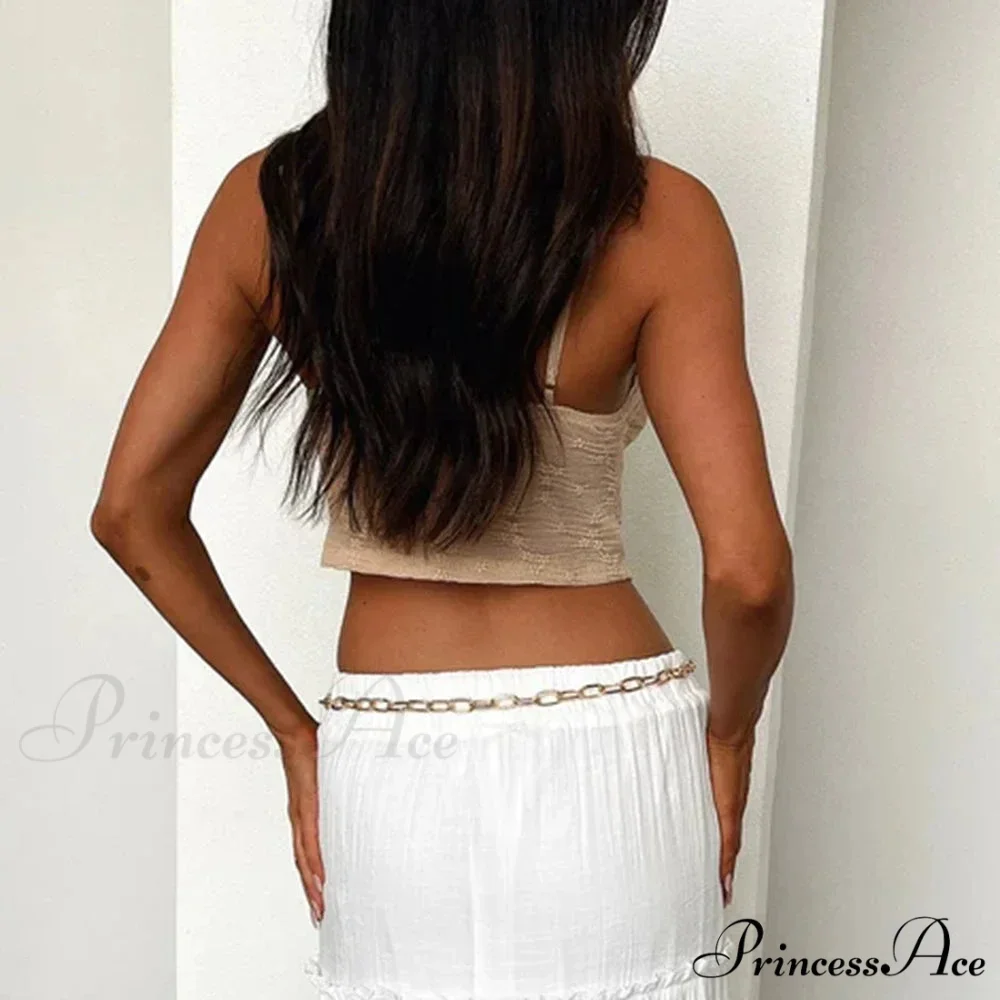 Frilled Lace Trim Short Top - Image 4