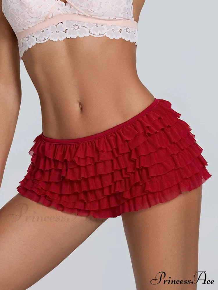 Frilled Layered Rear Ribbon Short - Image 8