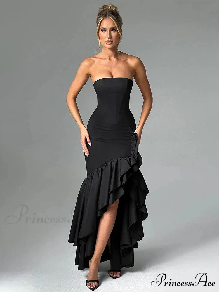 Frills Tall Divide Maxi Holiday Dress - Image 6