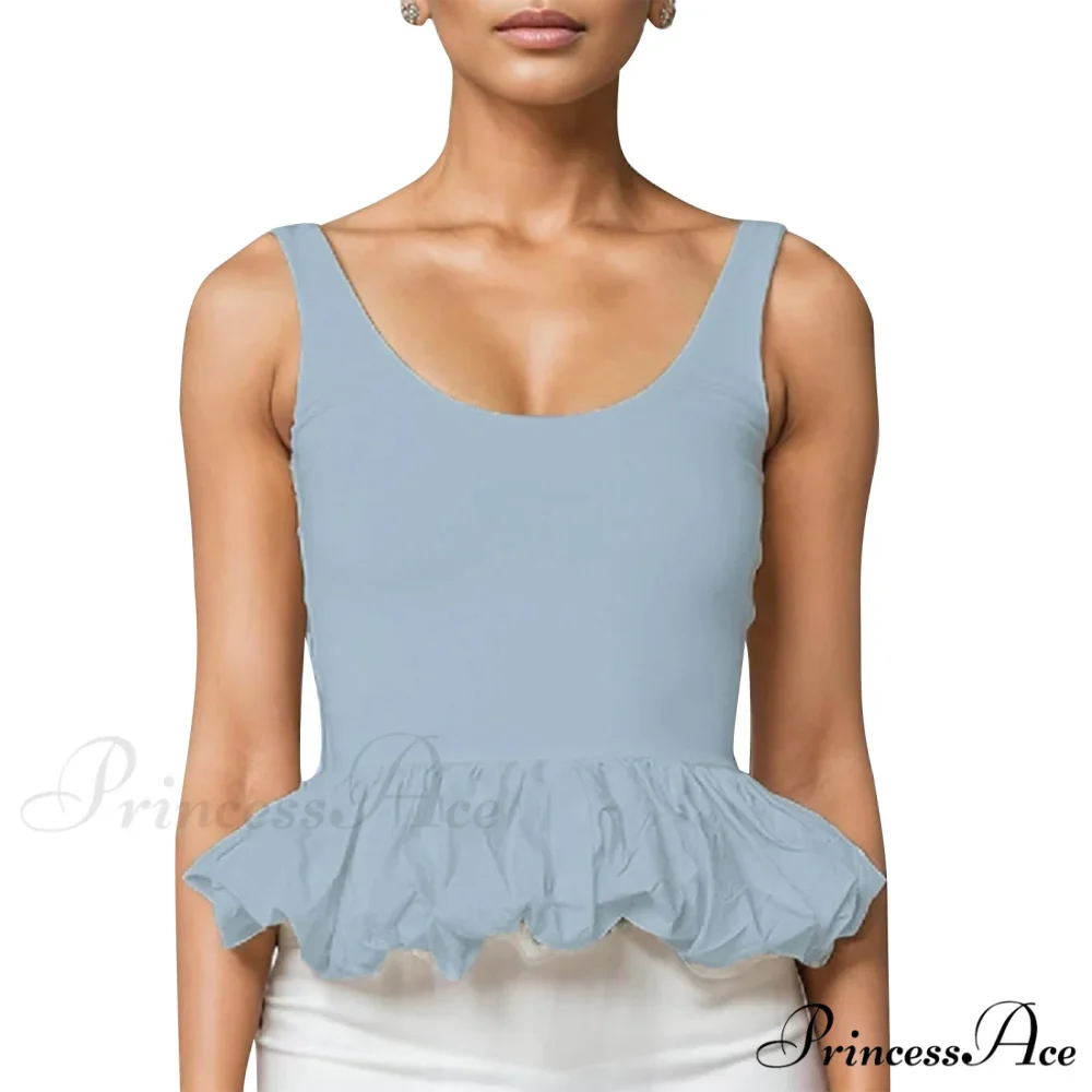 Frilly Bubble Hem Cropped Top - Image 6