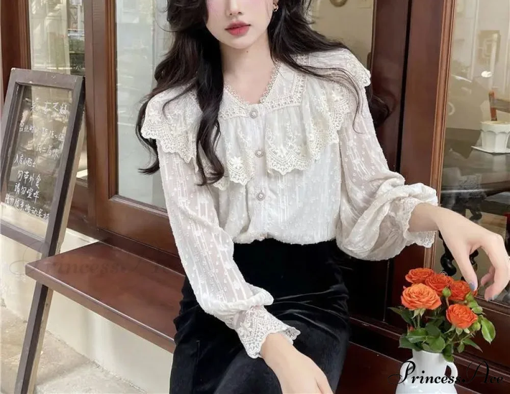 Frilly Fringe Long Sleeve Top Charming Top - Image 2