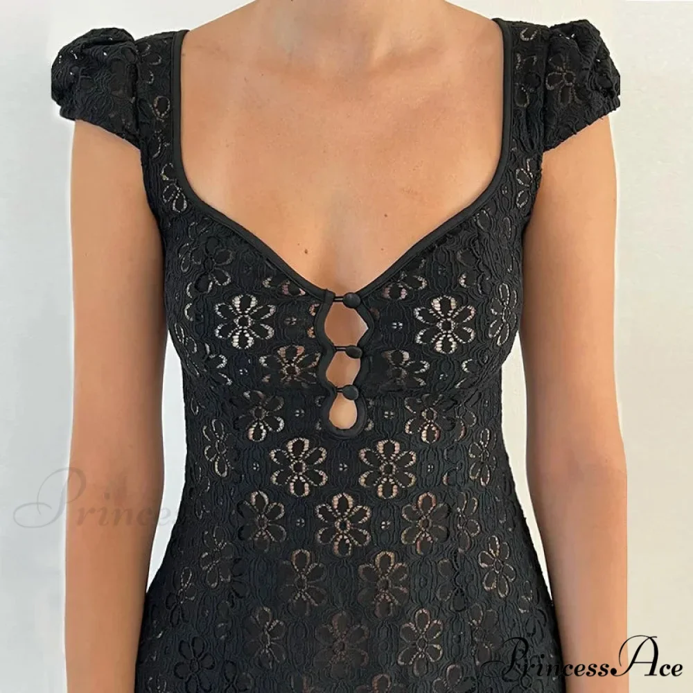 Frilly Ruffle Open-Back Short Dress - Image 5