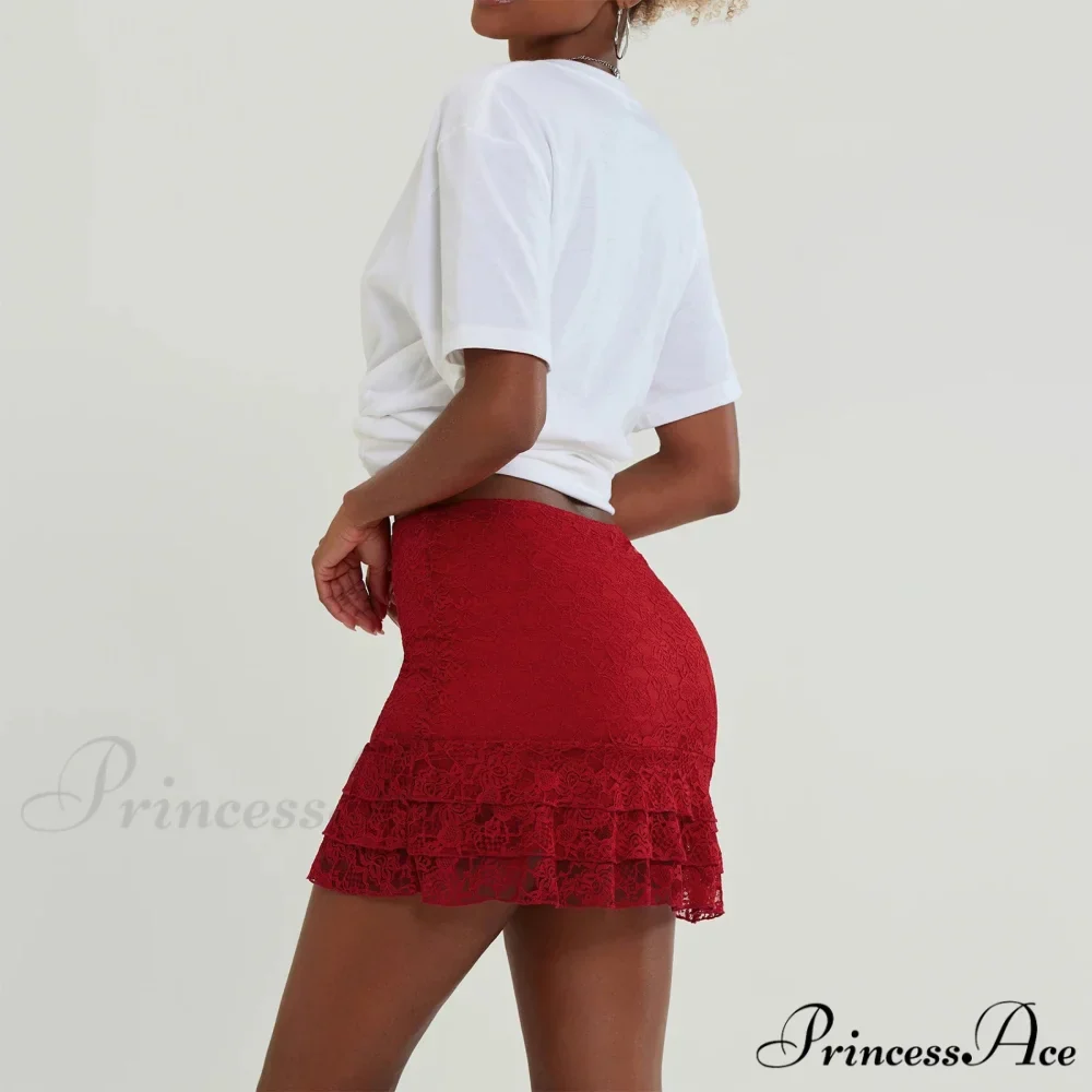 Frilly Ruffles Elevated Waist Skirt - Image 2