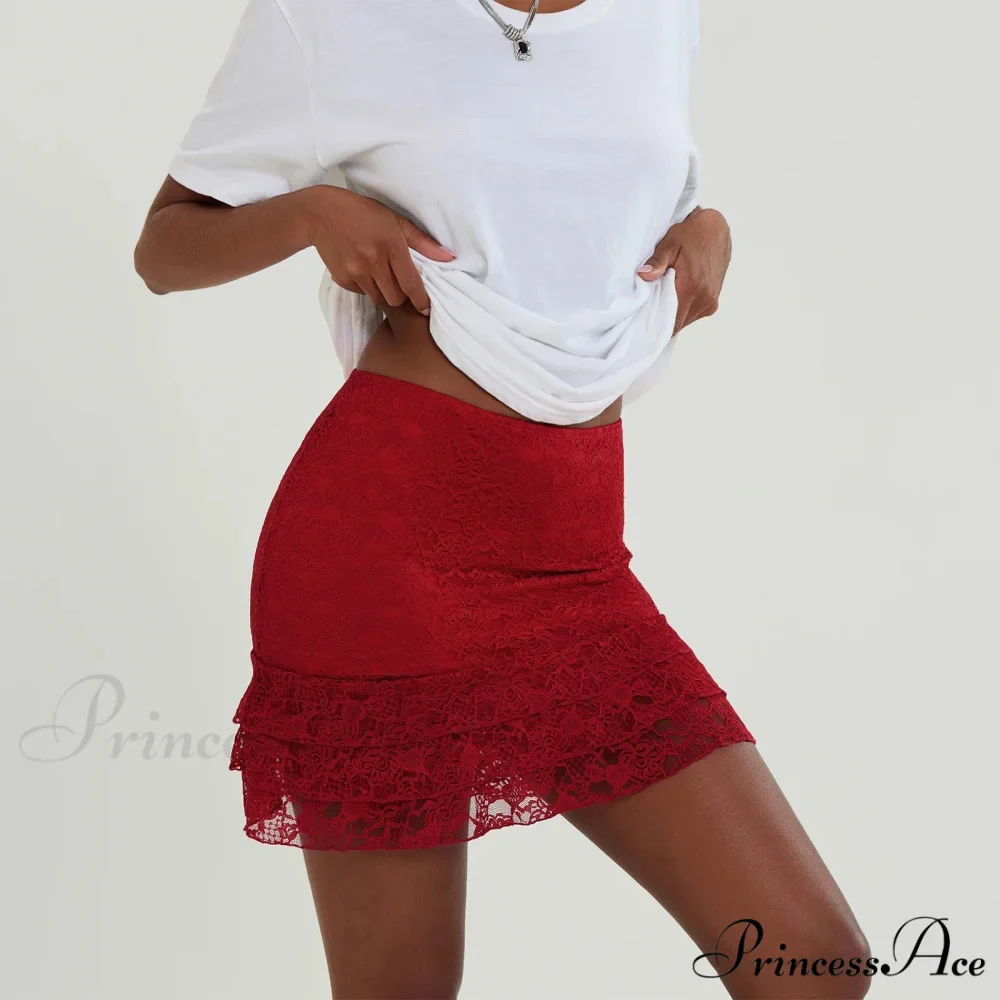 Frilly Ruffles Elevated Waist Skirt - Image 3