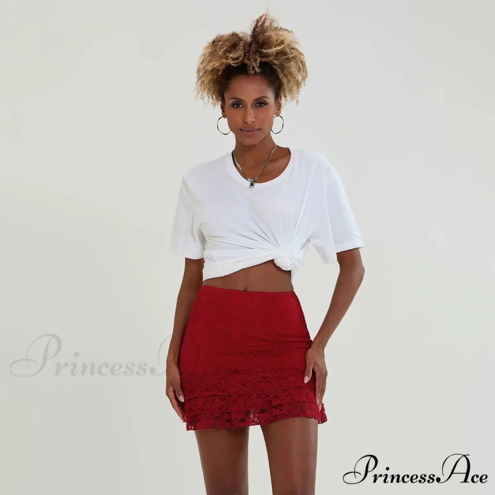 Frilly Ruffles Elevated Waist Skirt - Image 4