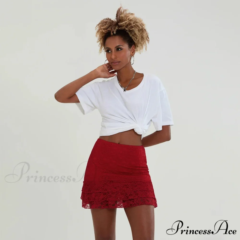 Frilly Ruffles Elevated Waist Skirt - Image 5