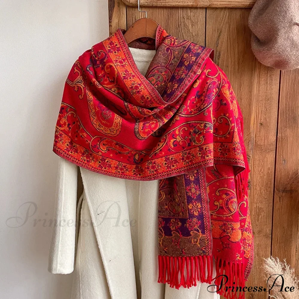 Fringe Cover Cashmere Pashmina Wrap - Image 10