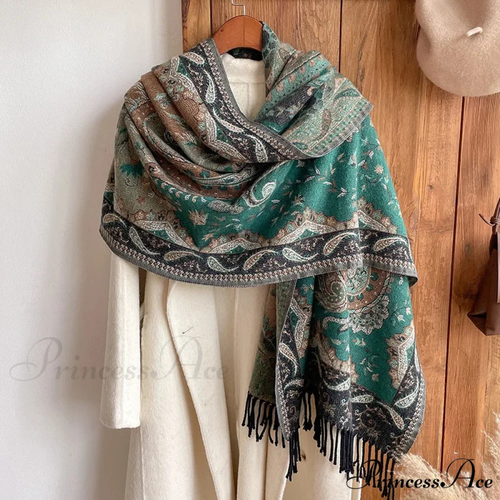Fringe Cover Cashmere Pashmina Wrap - Image 13