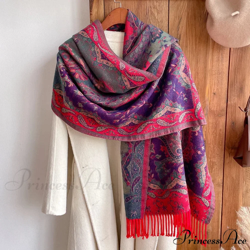 Fringe Cover Cashmere Pashmina Wrap - Image 15