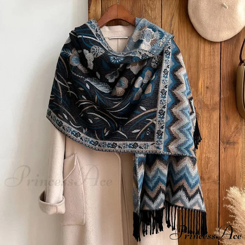 Fringe Cover Cashmere Pashmina Wrap - Image 18