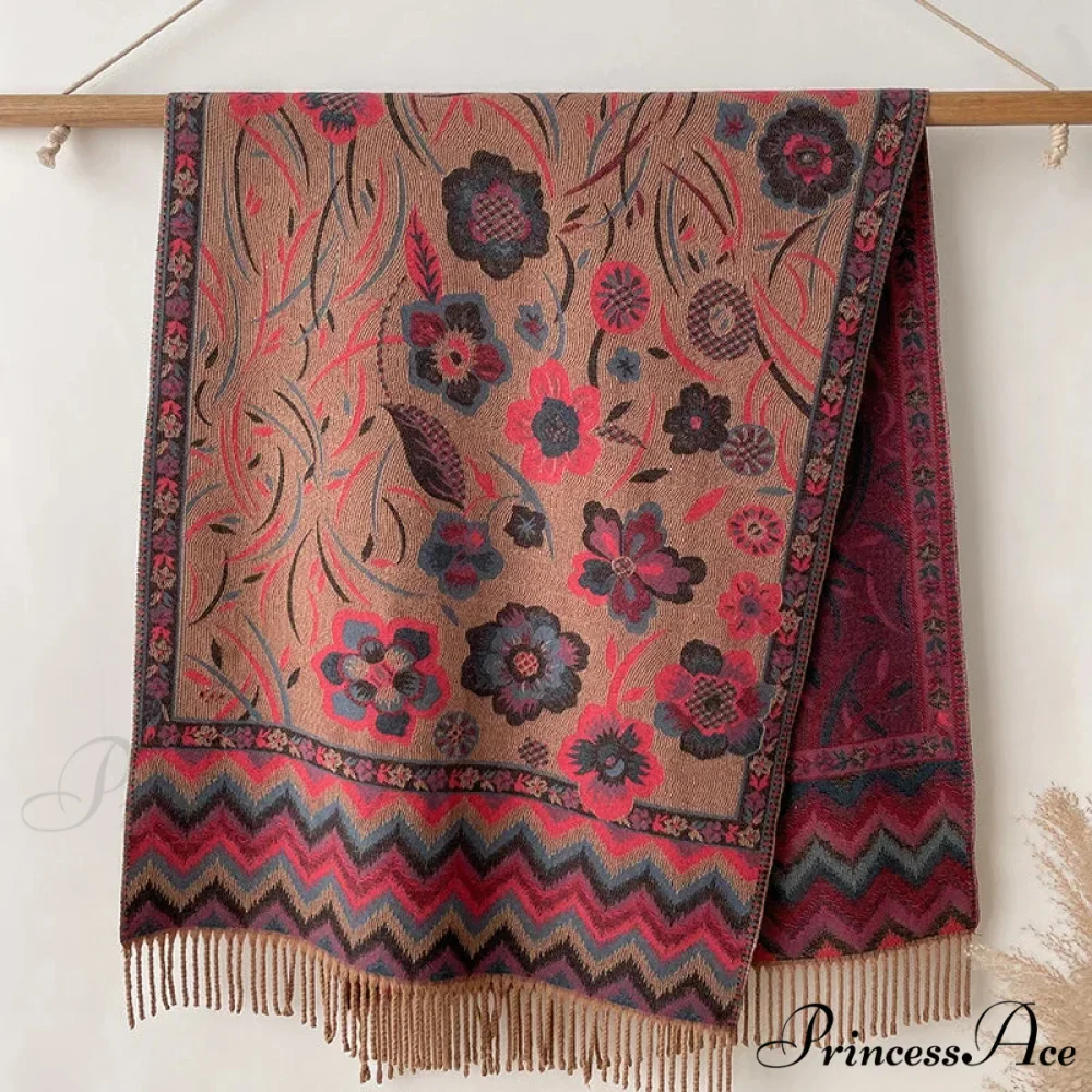Fringe Cover Cashmere Pashmina Wrap - Image 19