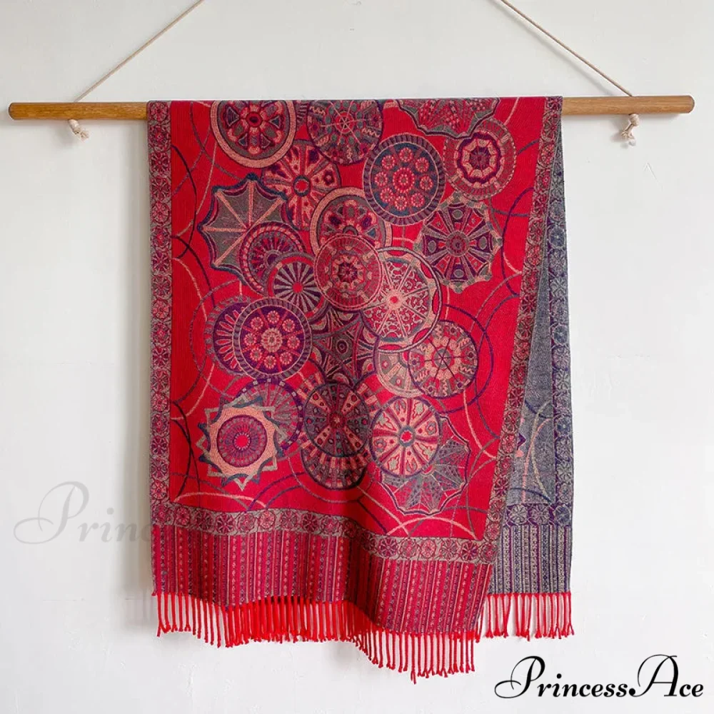 Fringe Cover Cashmere Pashmina Wrap - Image 24
