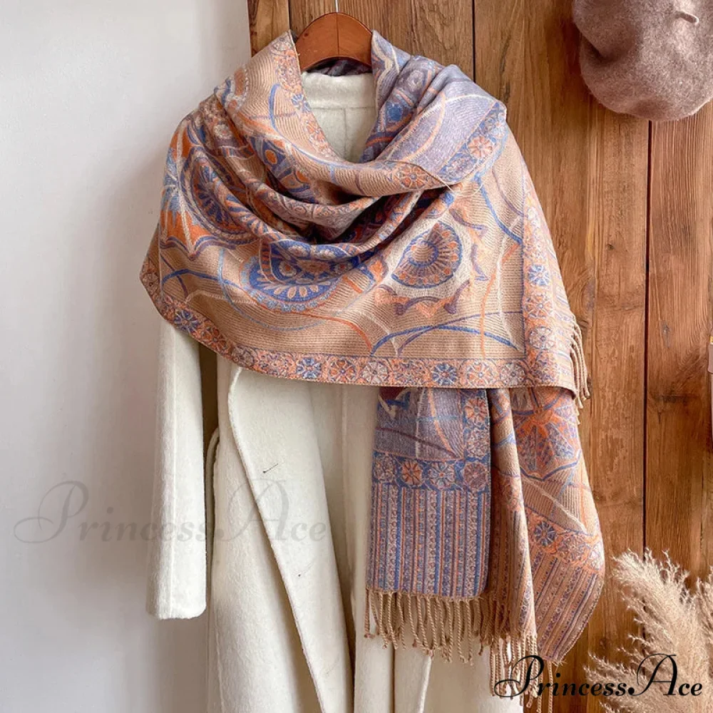 Fringe Cover Cashmere Pashmina Wrap - Image 27