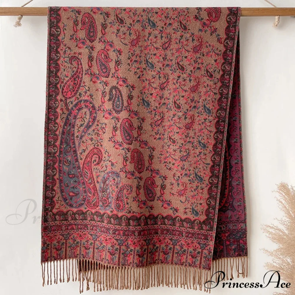 Fringe Cover Cashmere Pashmina Wrap - Image 5