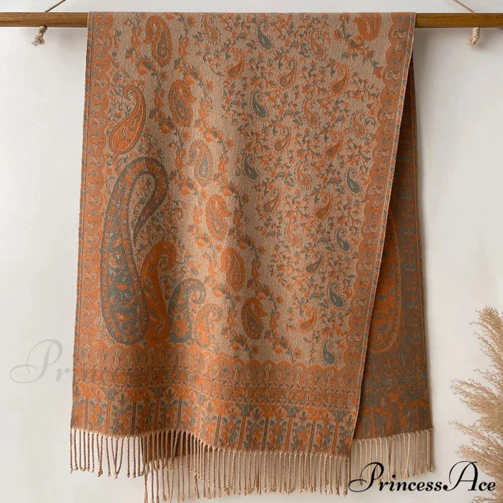 Fringe Cover Cashmere Pashmina Wrap - Image 6