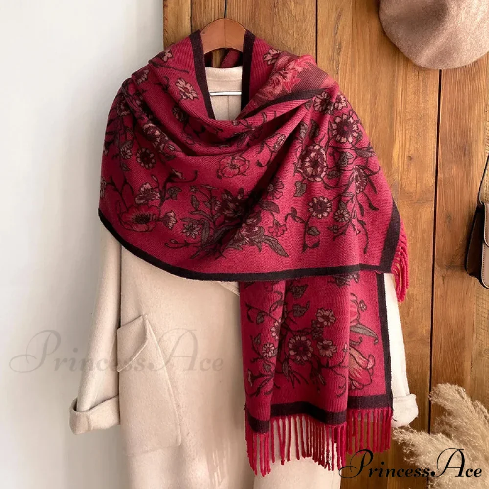 Fringe Cover Cashmere Pashmina Wrap - Image 7