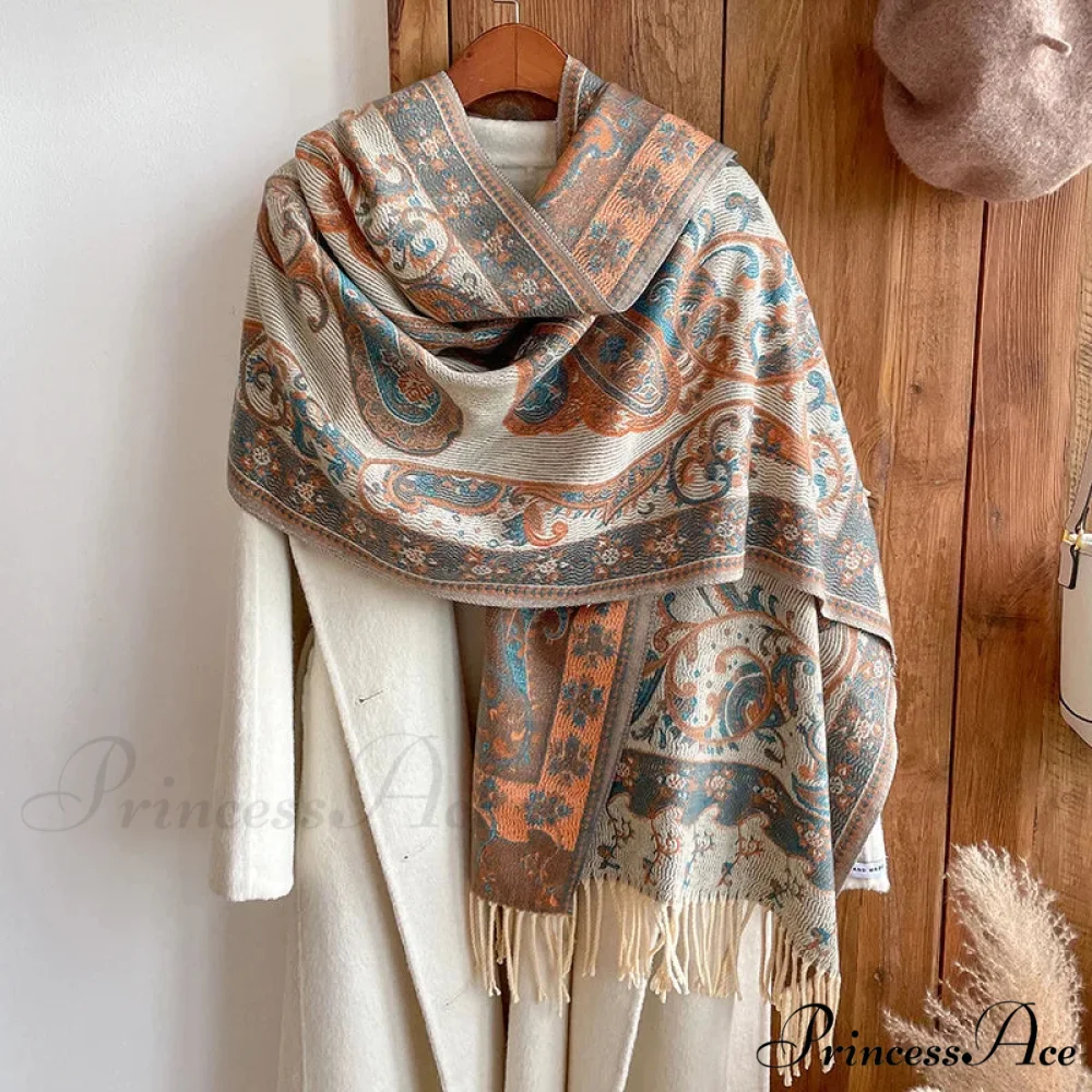 Fringe Cover Cashmere Pashmina Wrap - Image 8