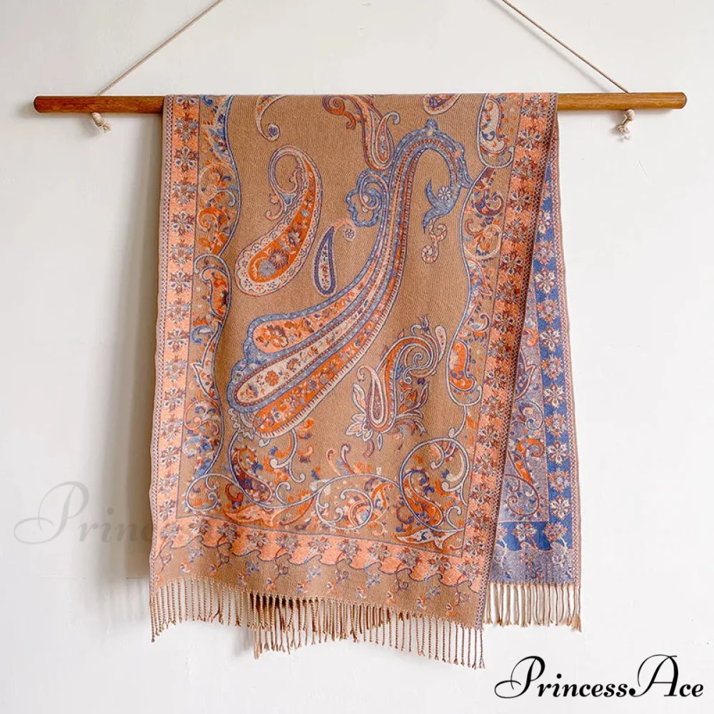 Fringe Cover Cashmere Pashmina Wrap - Image 9