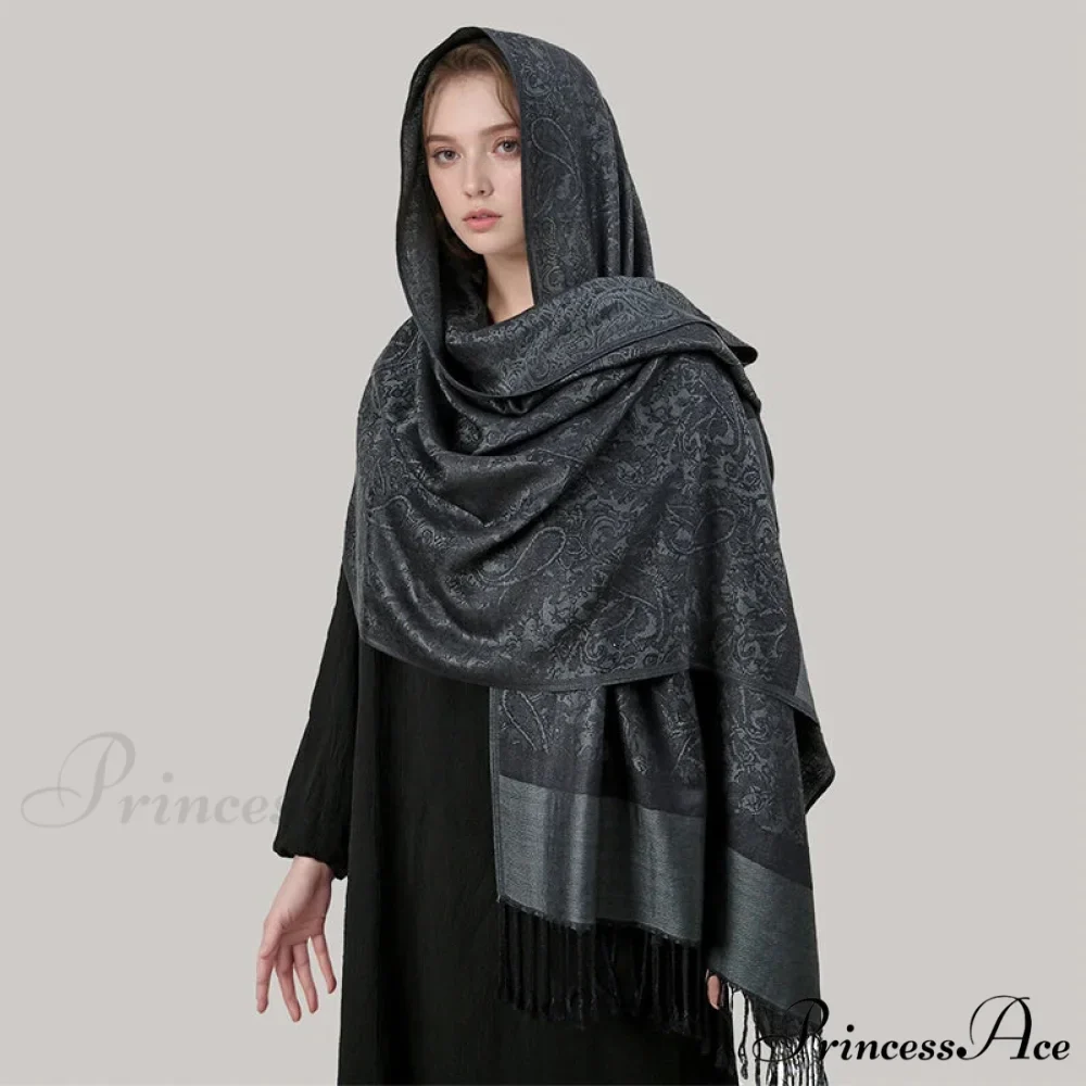 Fringe Cover Design Cashmere Wrap - Image 10