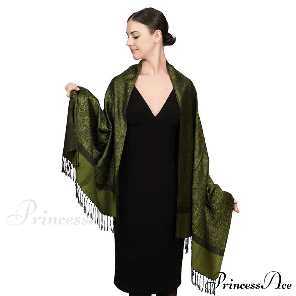 Fringe Cover Design Cashmere Wrap - Image 11