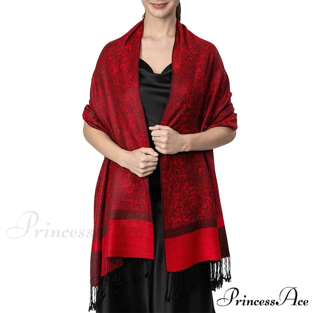 Fringe Cover Design Cashmere Wrap - Image 12