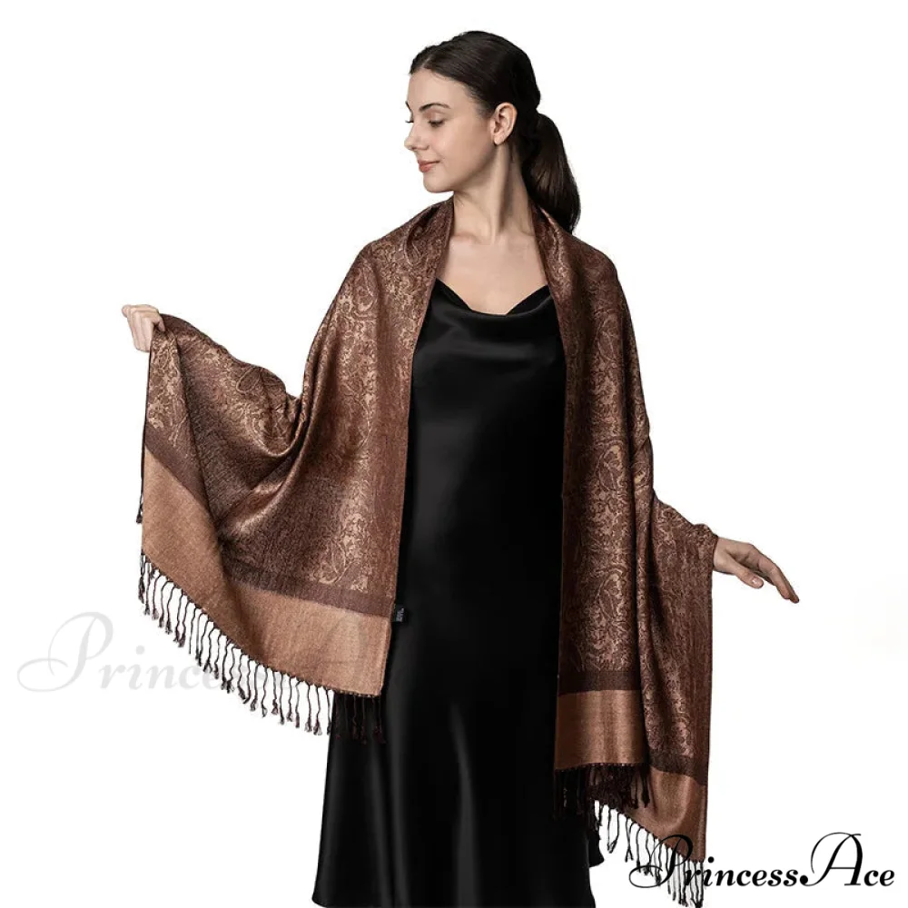 Fringe Cover Design Cashmere Wrap - Image 14